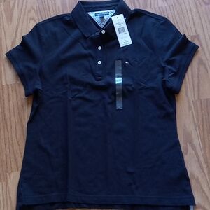 NWT Boys Size XL Tommy Hilfiger Black Polo 3 button